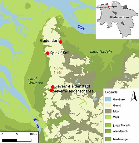 Lage der Befestigungen