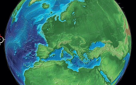 Land-Meer Verteilung Europas während des Weichselglazials